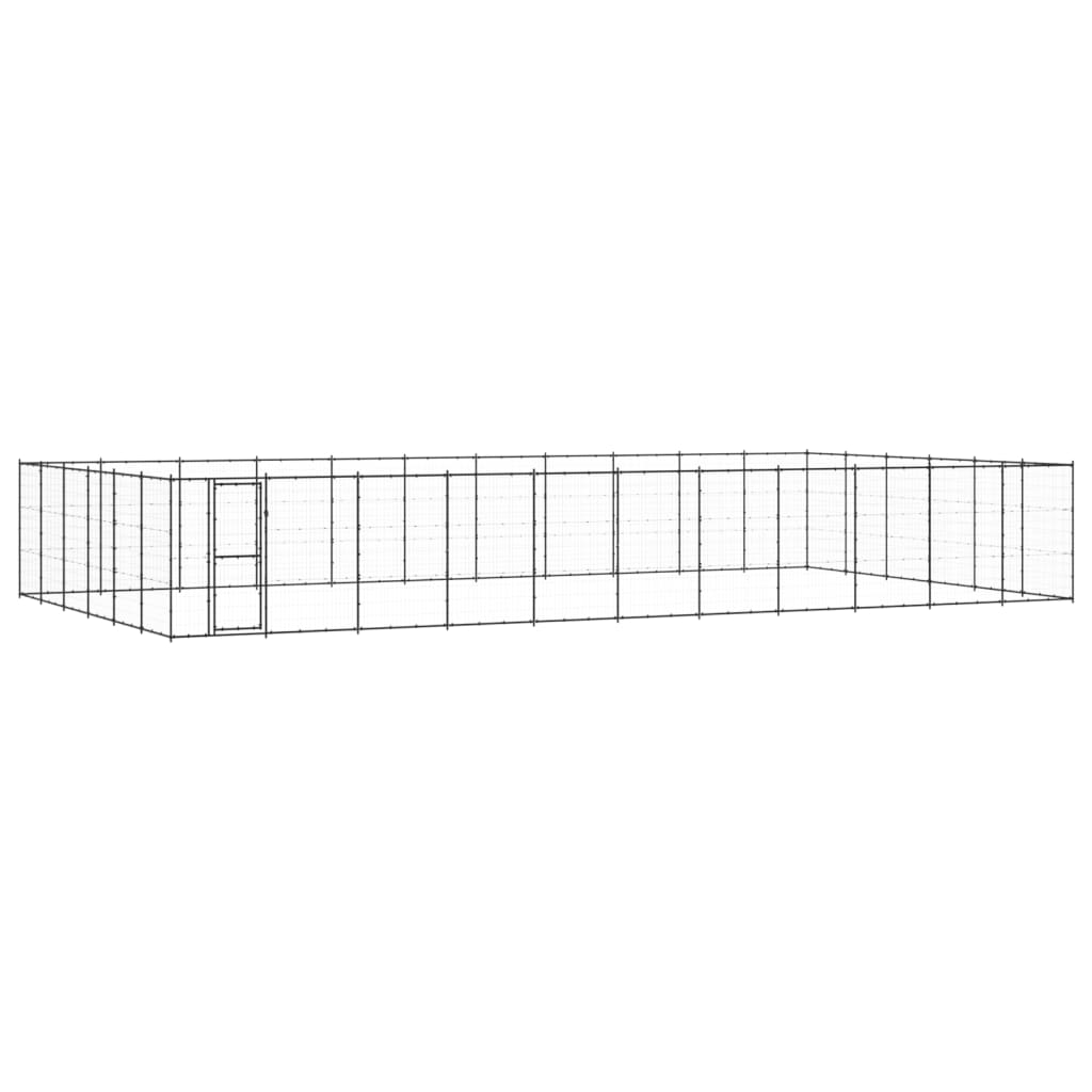 NNEVL Outdoor Dog Kennel Steel 79.86 m²