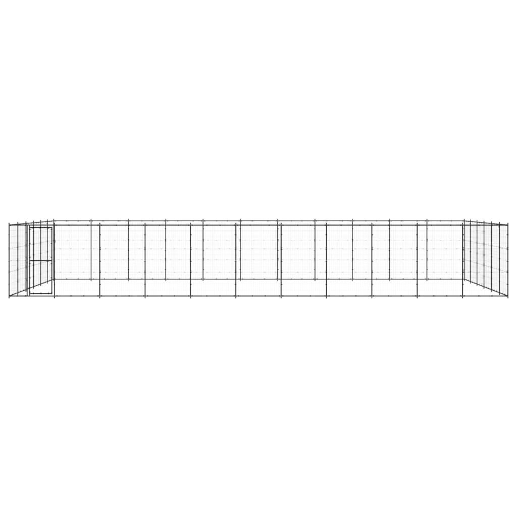 NNEVL Outdoor Dog Kennel Steel 79.86 m²