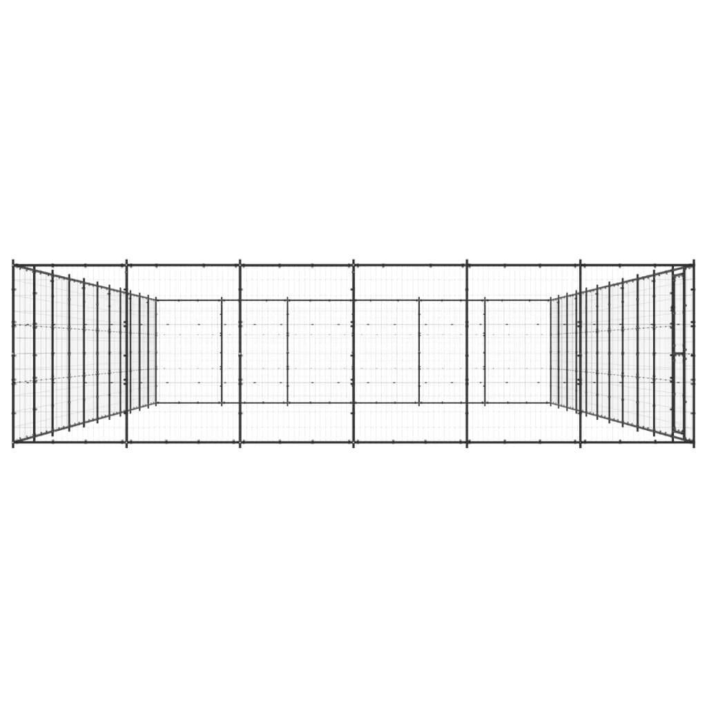NNEVL Outdoor Dog Kennel Steel 79.86 m²
