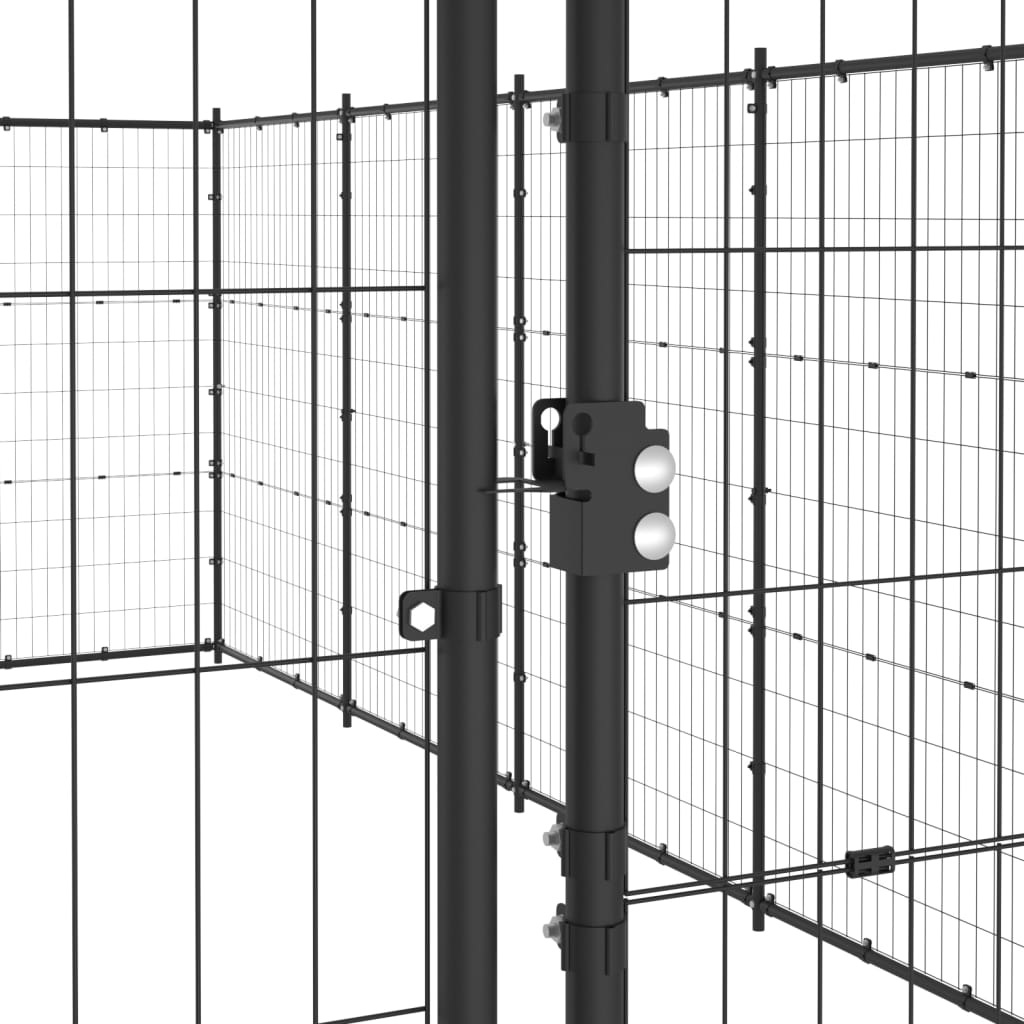 NNEVL Outdoor Dog Kennel Steel 79.86 m²