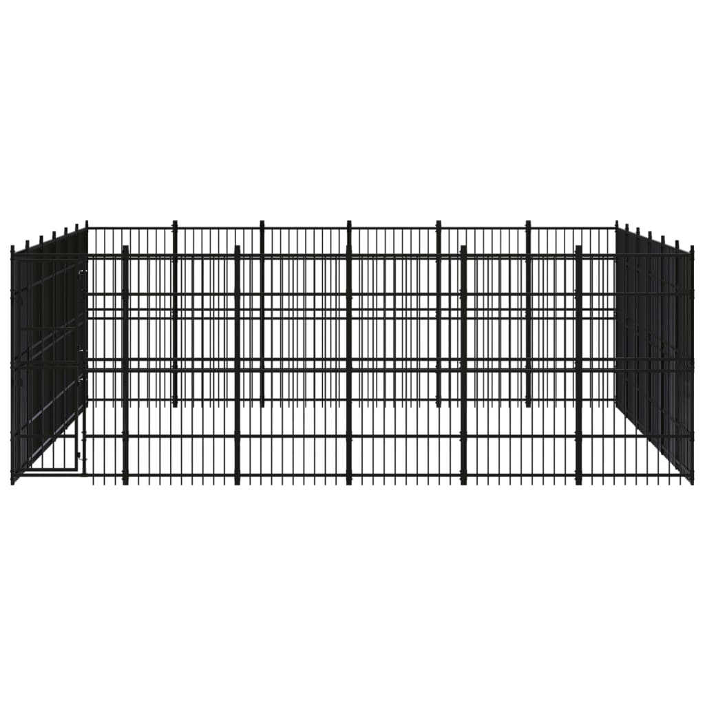 NNEVL Outdoor Dog Kennel Steel 33.18 m²