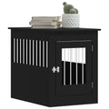 NNEVL Dog Crate Furniture Black 55x80x68 cm Engineered Wood